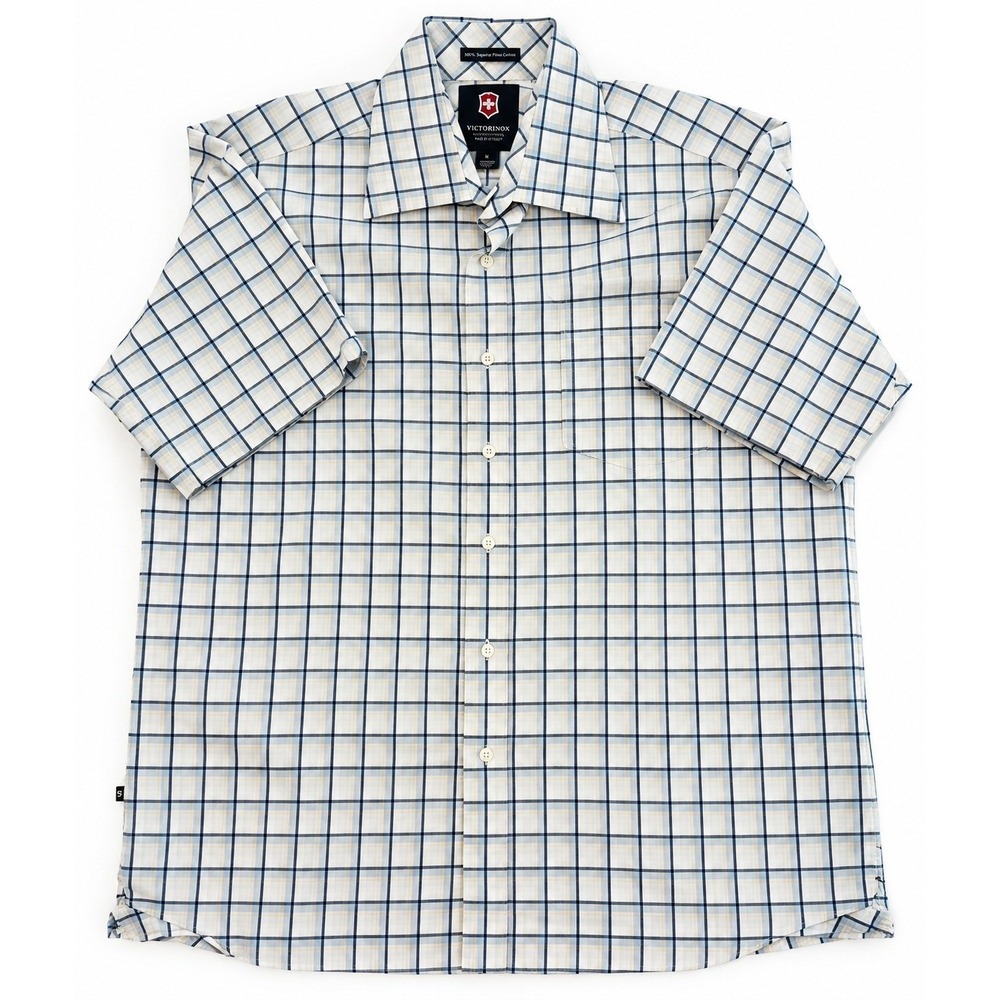 Victorinox Men's Short Sleeve Checkered Shirt